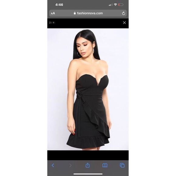 Fashion Nova Places To Be Ruffle Dress - Picture 1 of 12